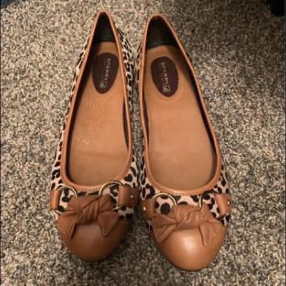 Leopard Sperry flats